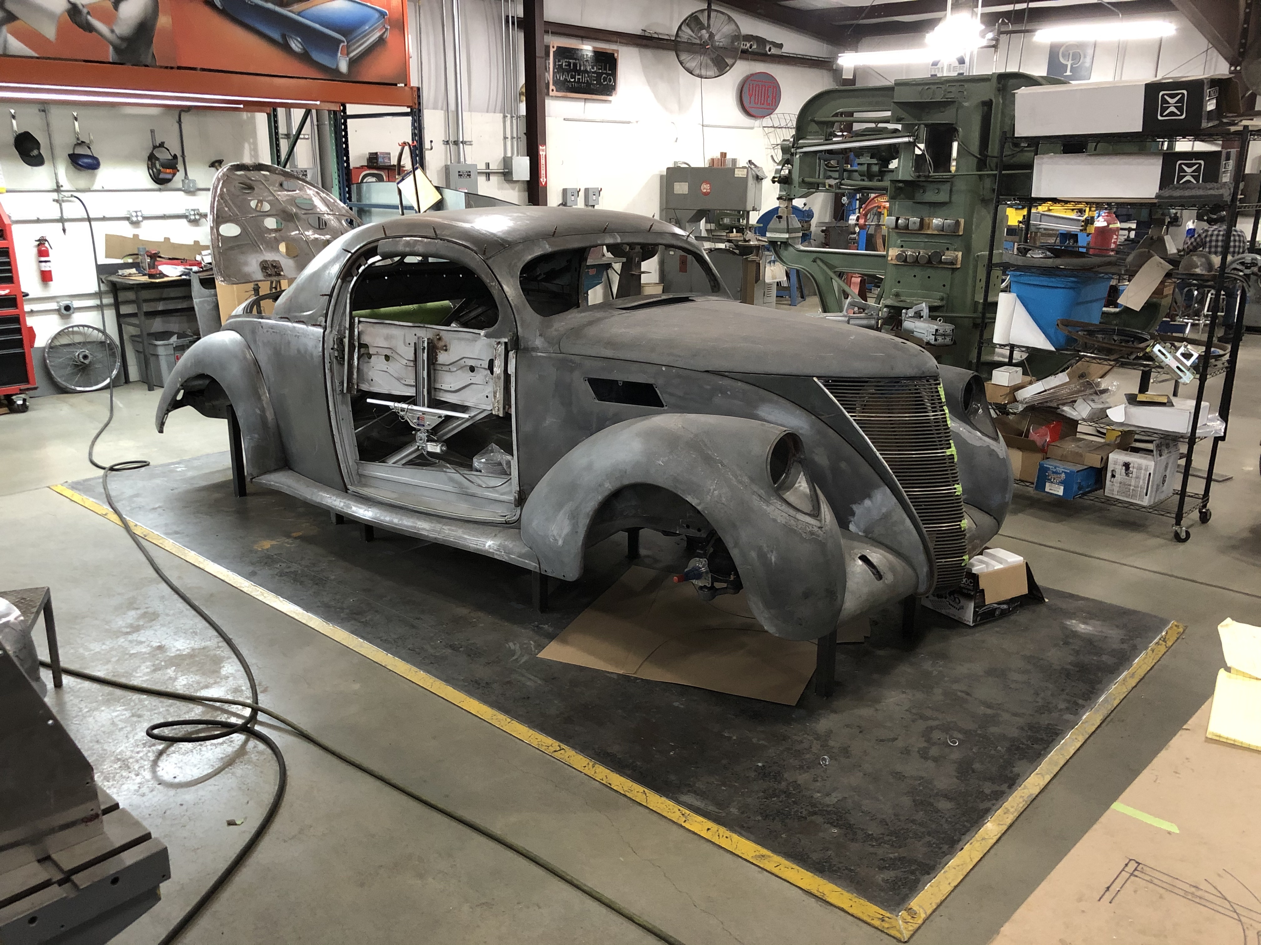 1937 Zephyr Coupe before metal forming work