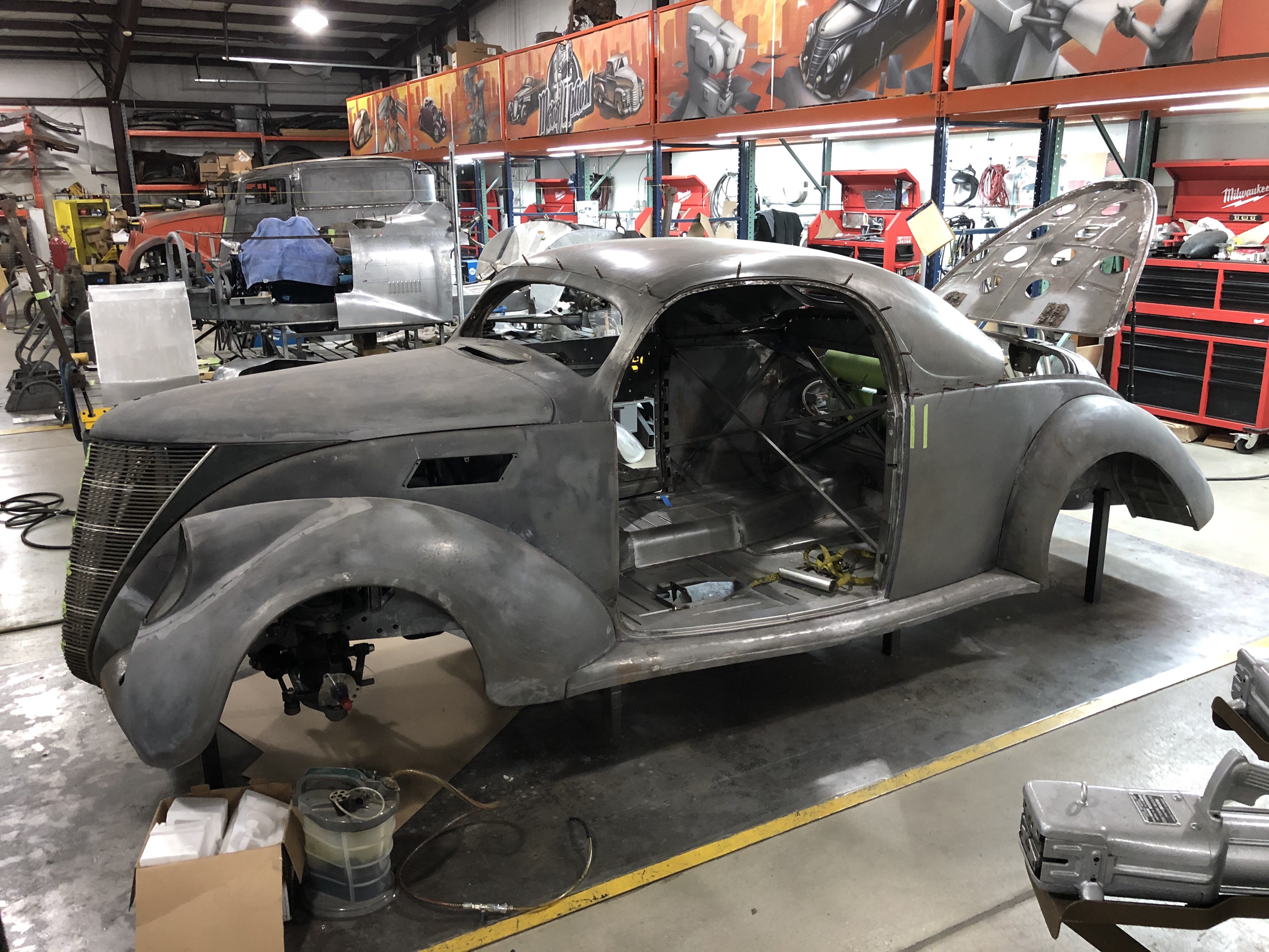 1937 zephyr coupe side view before sheet metal forming