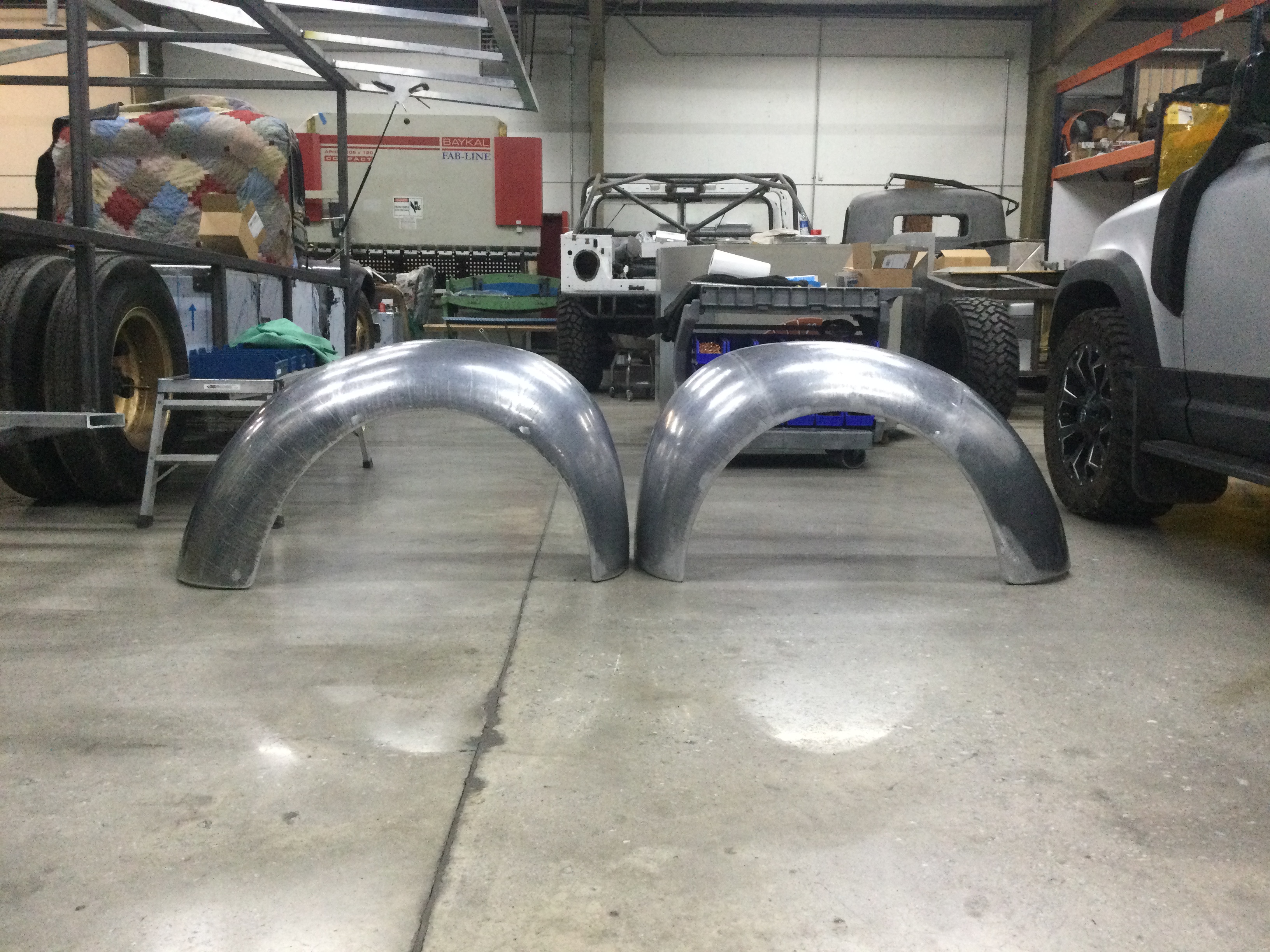 forming sheet metal panels for 1941 Ford COE fenders