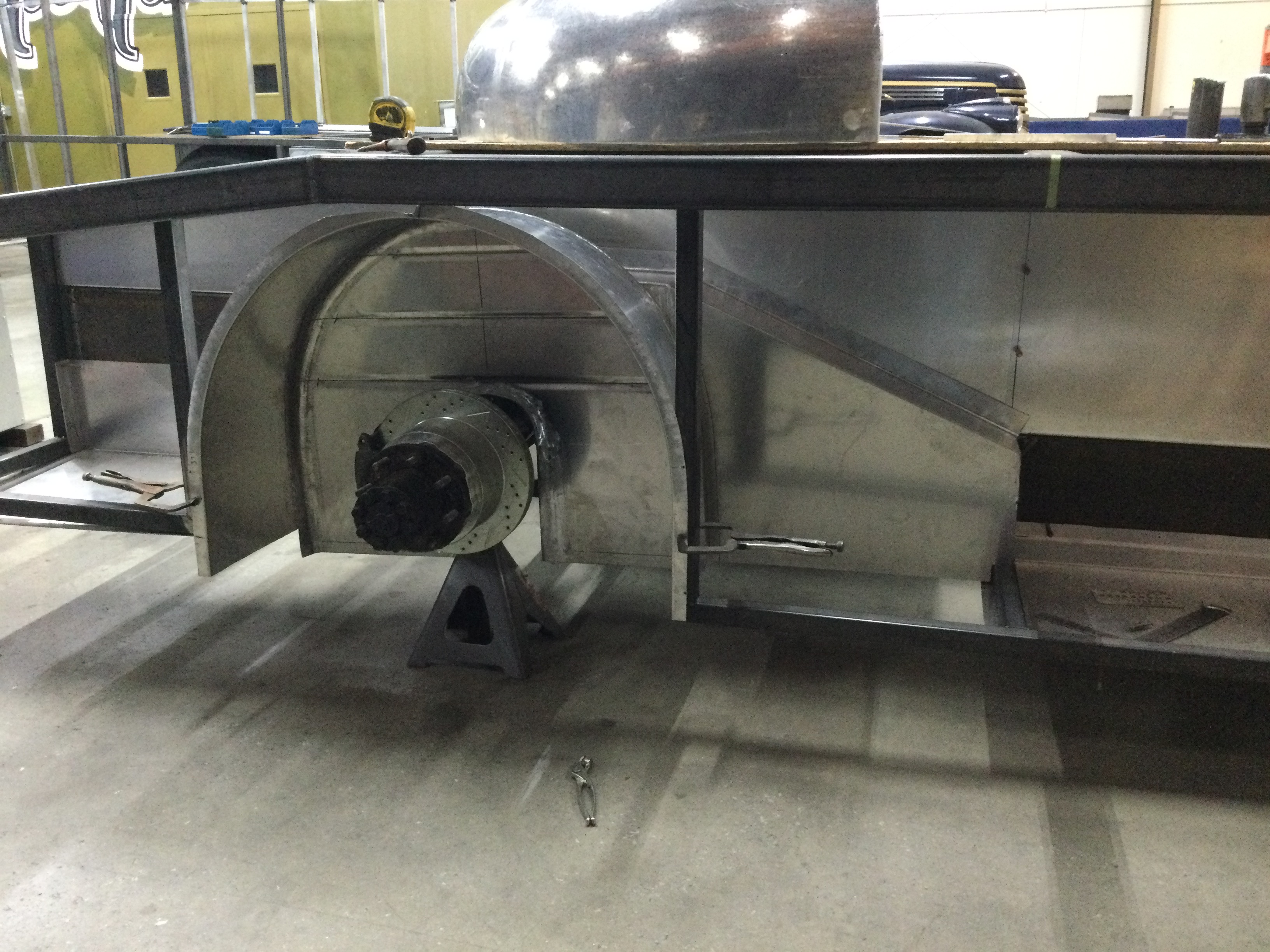 forming sheet metal bed for 1941 Ford COE