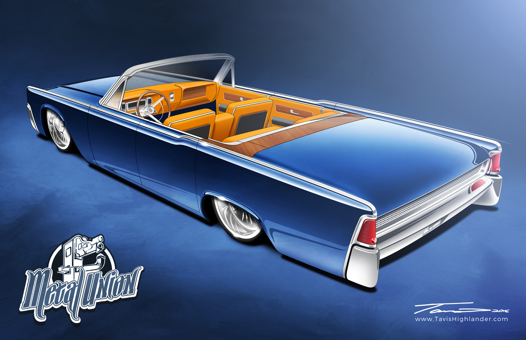 rendering 1961 Lincoln Continental