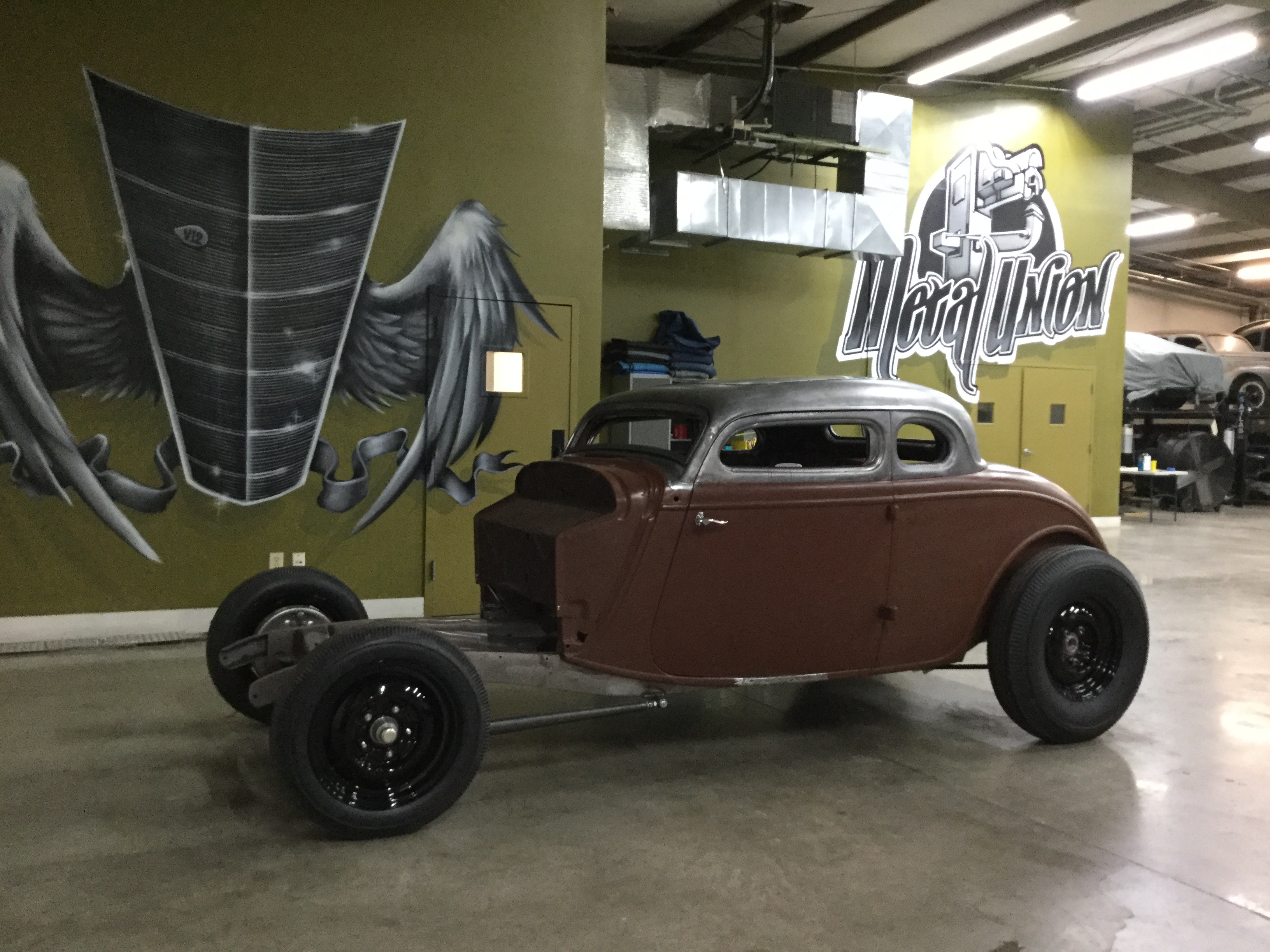 1934 coupe 5-window completed metal forming roof