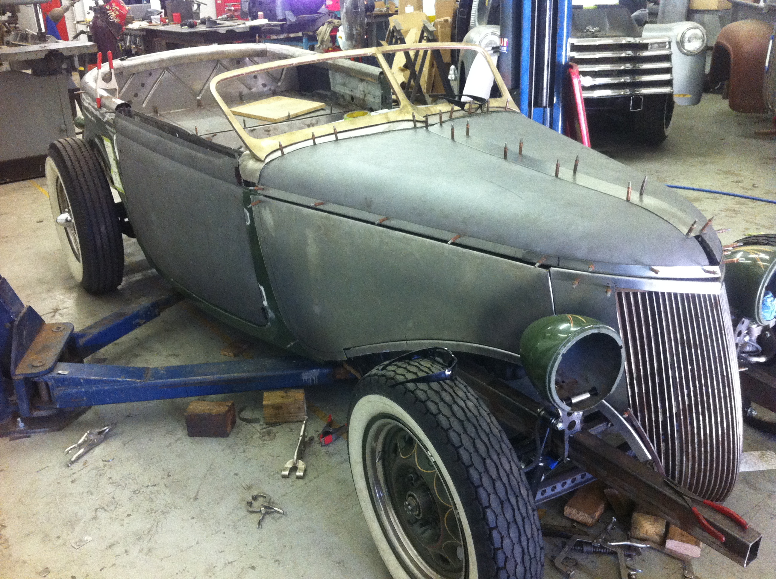 1936 humpback roadster before fabrication