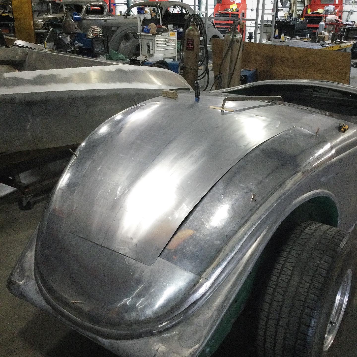 1936 roadster trunk sheet metal forming