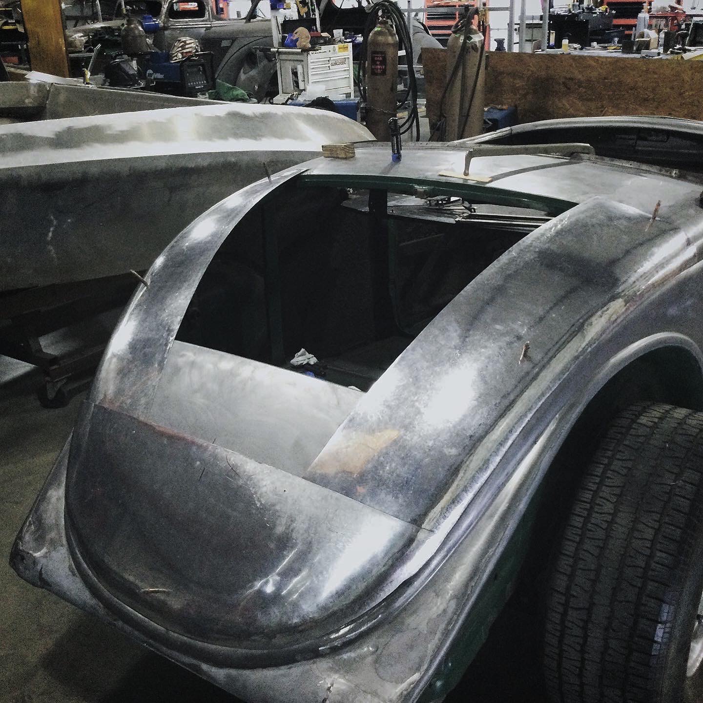 Forming metal for 36 ford roadster trunk