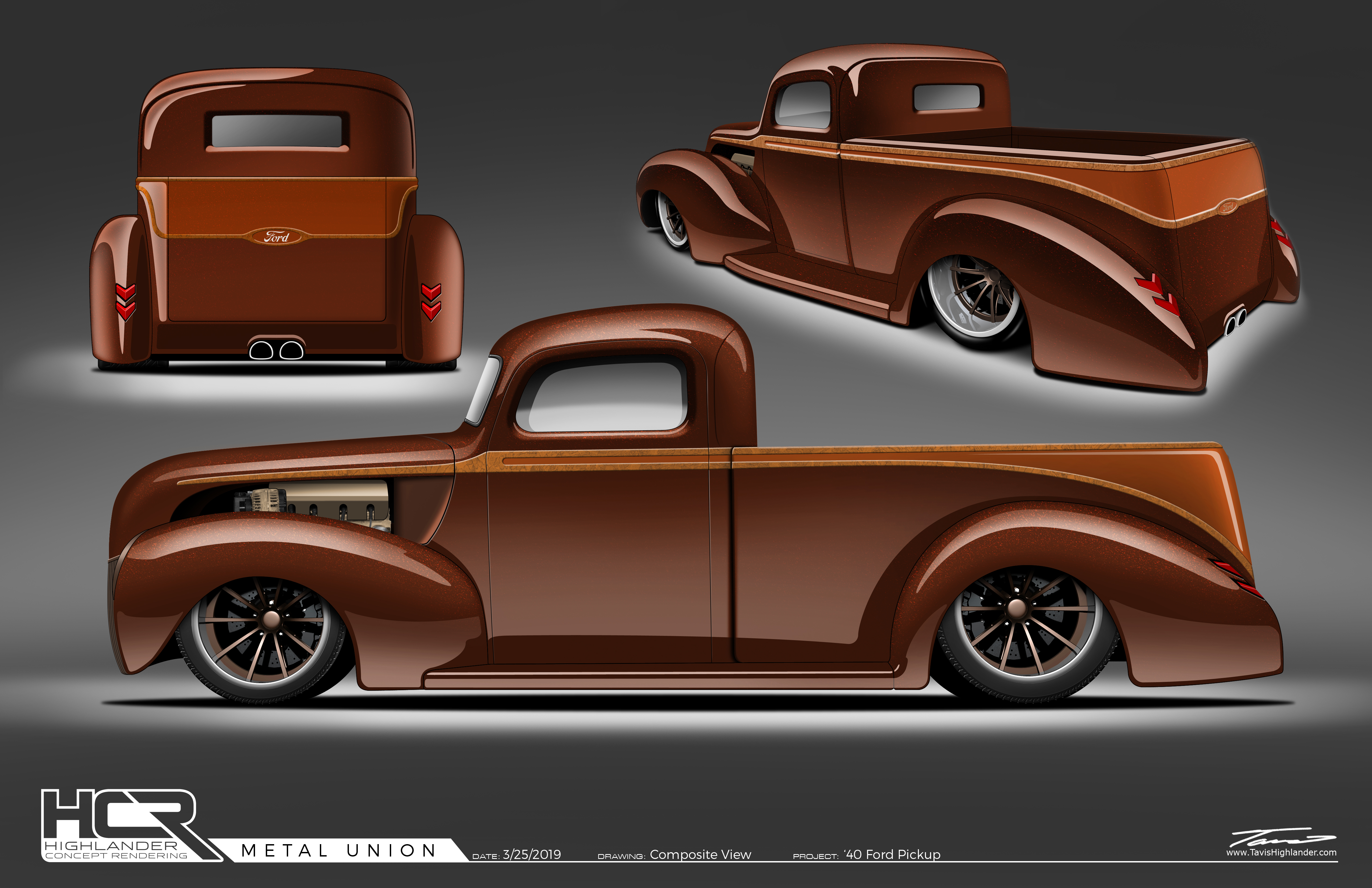 1940 Ford Truck rear profile