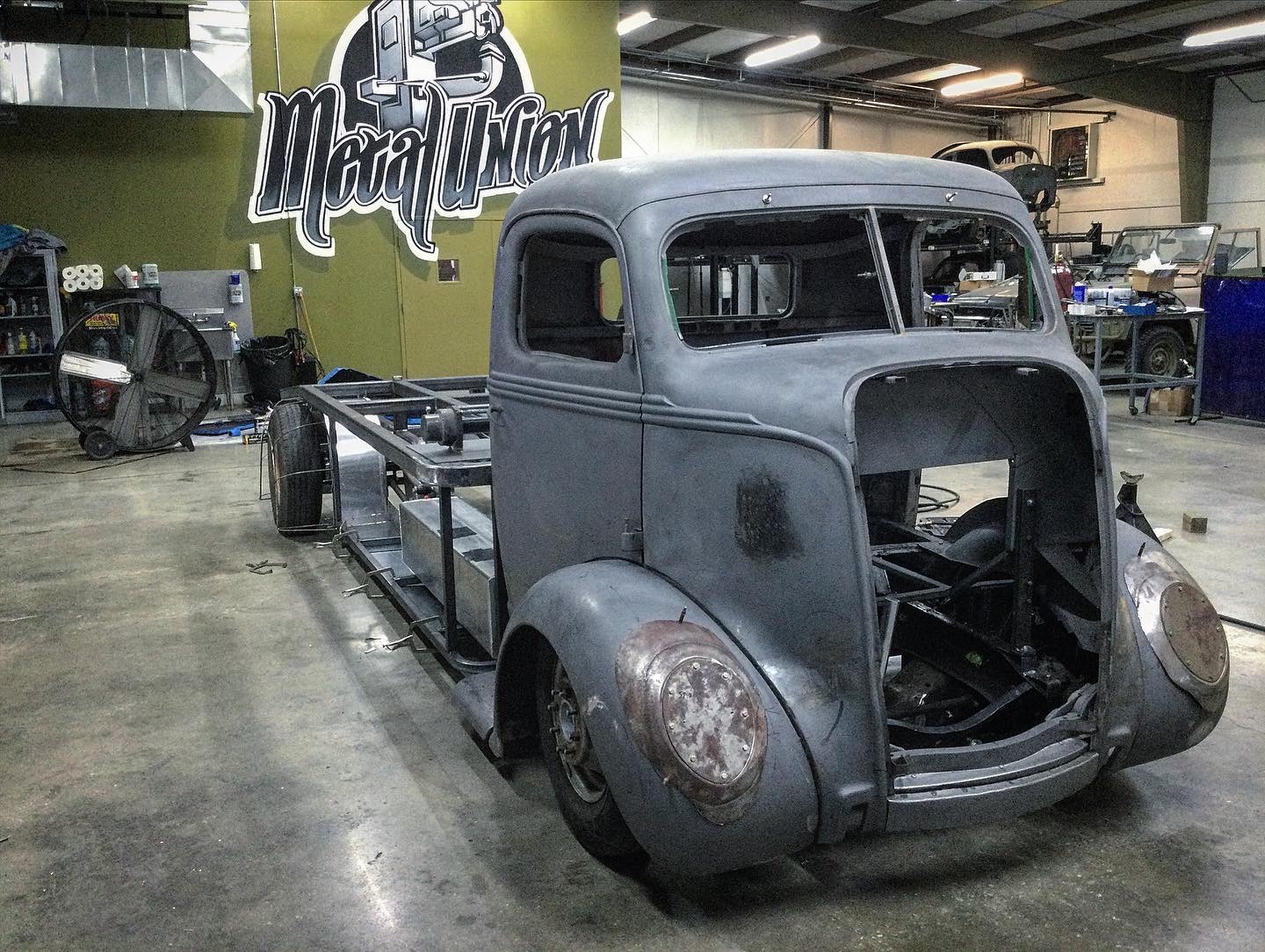 sheet metal forming 1941 Ford COE